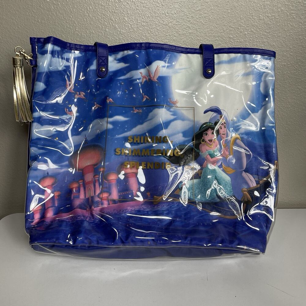 Disney Store Aladdin Beach Tote Pool Bag 17”x14” Summer Princess Jasmin